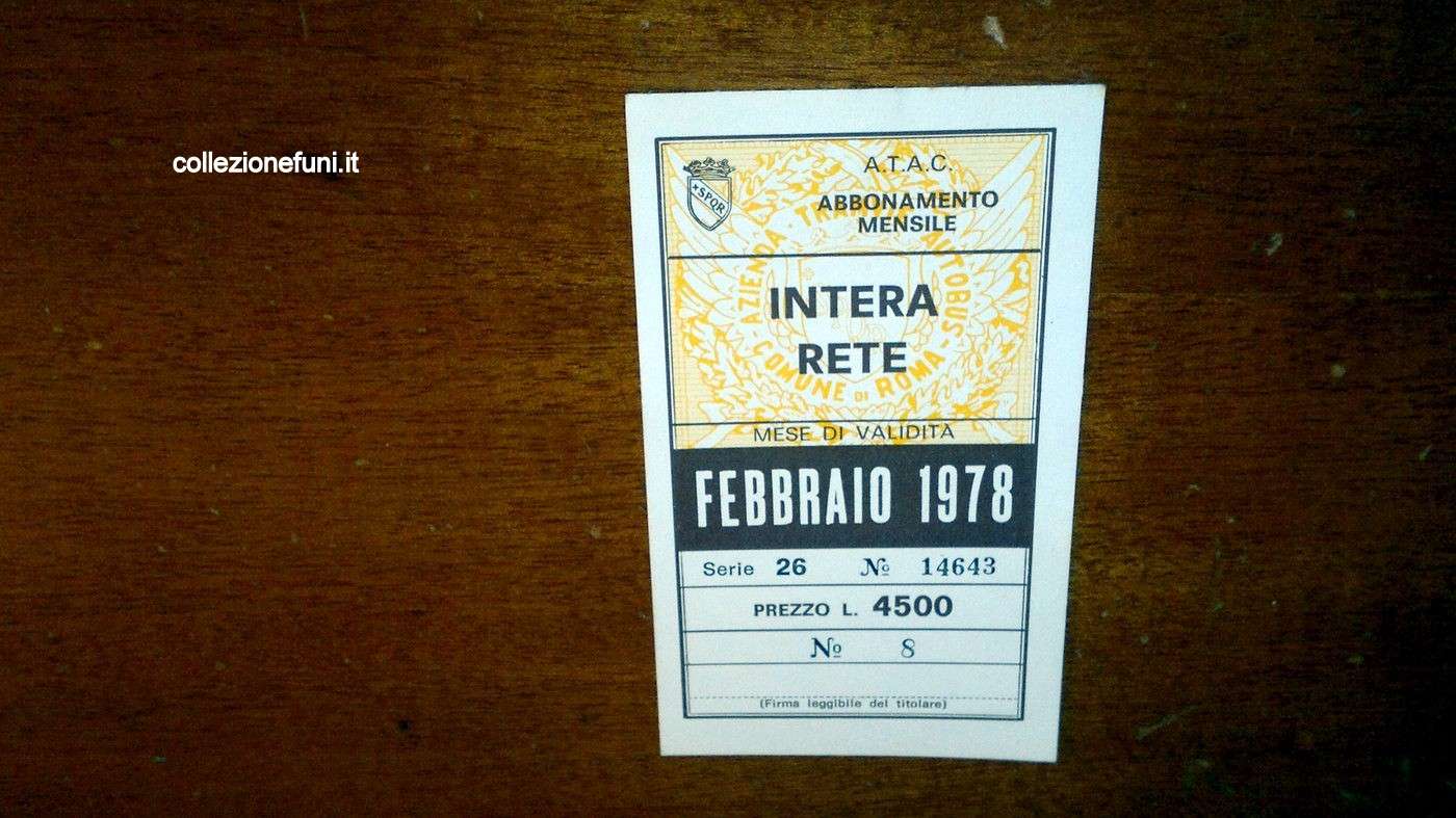 ATAC Intera Rete q Febbraio 1978